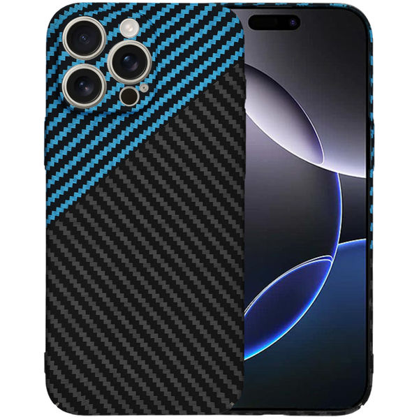 Techsuit - Carbonite FiberShell - iPhone 16 Pro Max - Blue Pulse