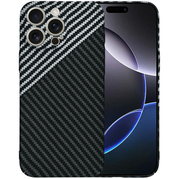 Techsuit - Carbonite FiberShell - iPhone 16 Pro Max - Stealth Gray