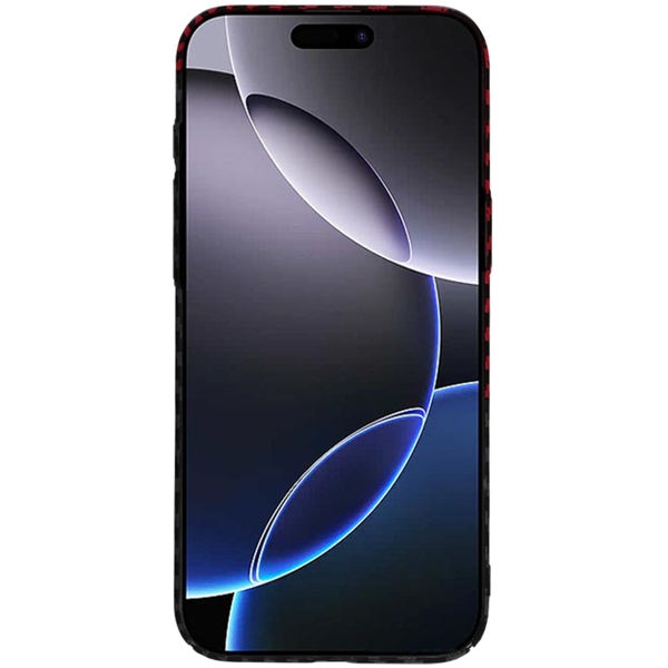 Techsuit - Carbonite FiberShell - iPhone 16 Pro Max - Red Vortex