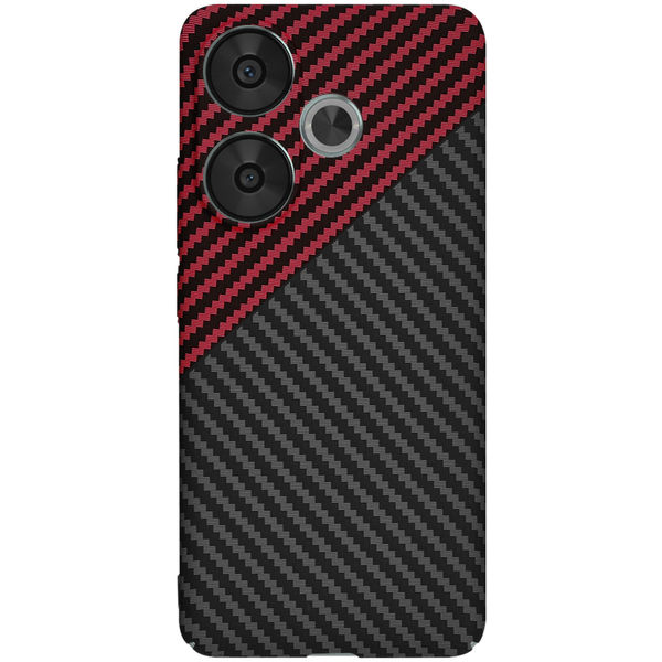 Techsuit - Carbonite FiberShell - Xiaomi Poco F6 - Red Vortex