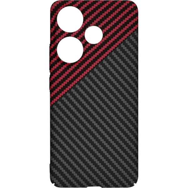 Techsuit - Carbonite FiberShell - Xiaomi Poco F6 - Red Vortex