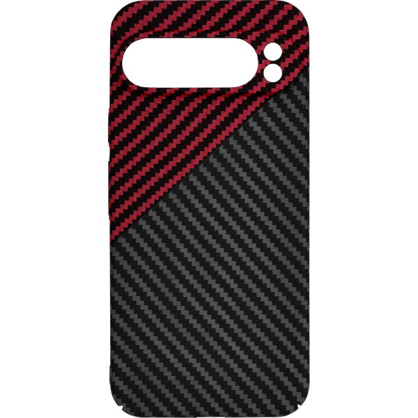 Techsuit - Carbonite FiberShell - Google Pixel 9 Pro XL - Red Vortex