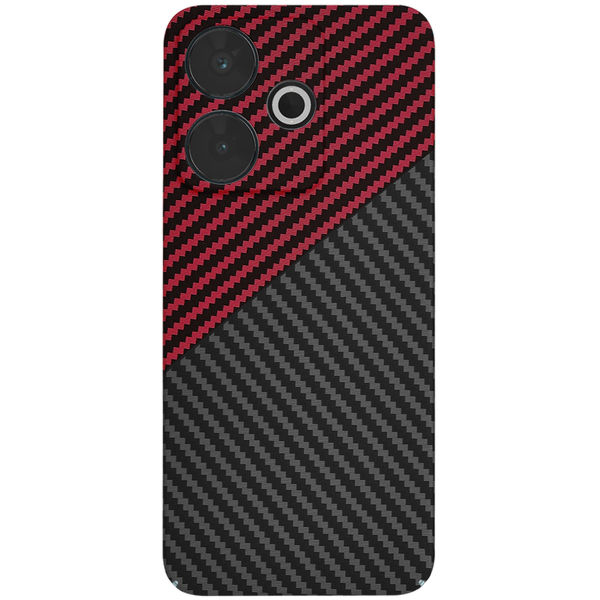 Techsuit - Carbonite FiberShell - Xiaomi Redmi 13 / Poco M6 4G - Red Vortex