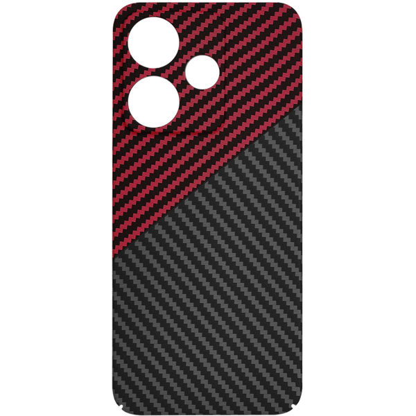 Techsuit - Carbonite FiberShell - Xiaomi Redmi 13 / Poco M6 4G - Red Vortex
