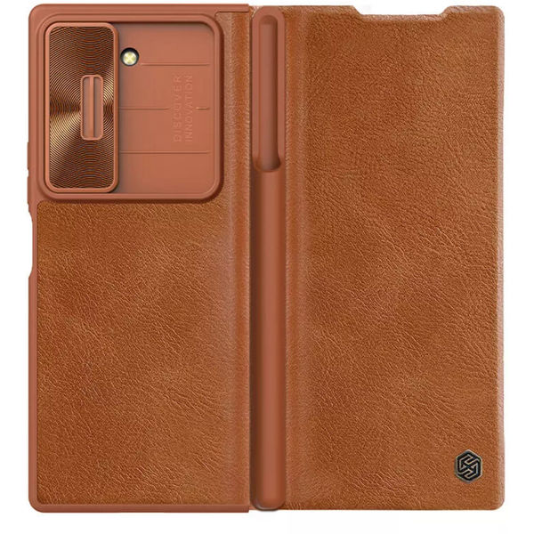 Nillkin - Qin Pro Leather Case - Samsung Galaxy Z Fold6 - Brown