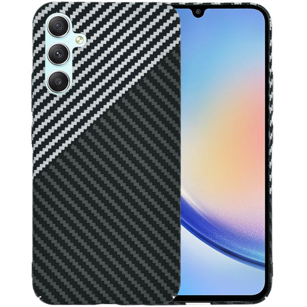 Techsuit - Carbonite FiberShell - Samsung Galaxy A34 5G - Stealth Gray