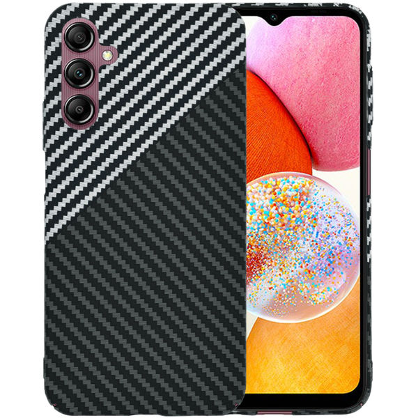 Techsuit - Carbonite FiberShell - Samsung Galaxy A14 4G / A14 5G - Stealth Gray