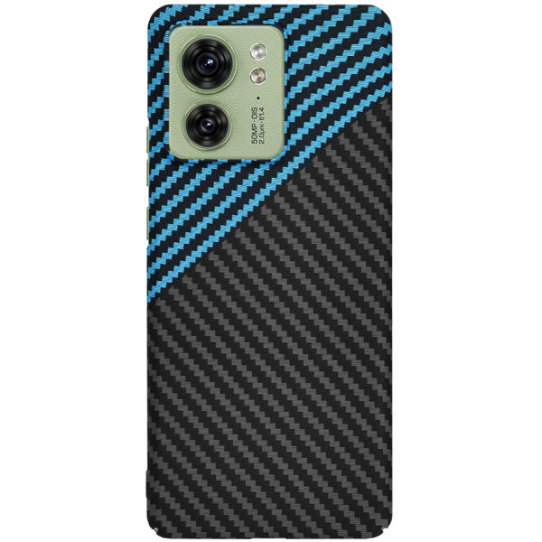 Techsuit - Carbonite FiberShell - Motorola Edge 40 / Edge (2023) - Blue Pulse