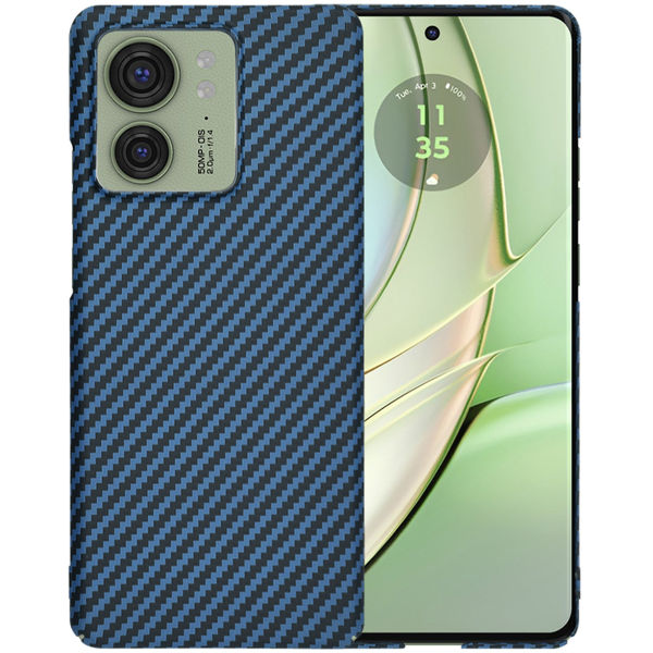 Techsuit - Carbonite FiberShell - Motorola Edge 40 / Edge (2023) - Cyan