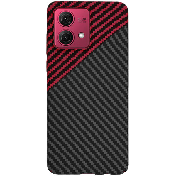 Techsuit - Carbonite FiberShell - Motorola Moto G84 - Red Vortex