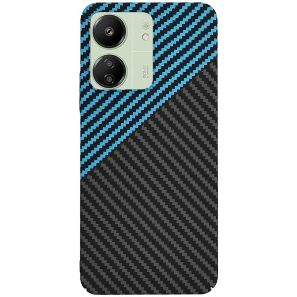 Techsuit - Carbonite FiberShell - Xiaomi Redmi 13C 4G / 13C 5G / C65 - Blue Pulse