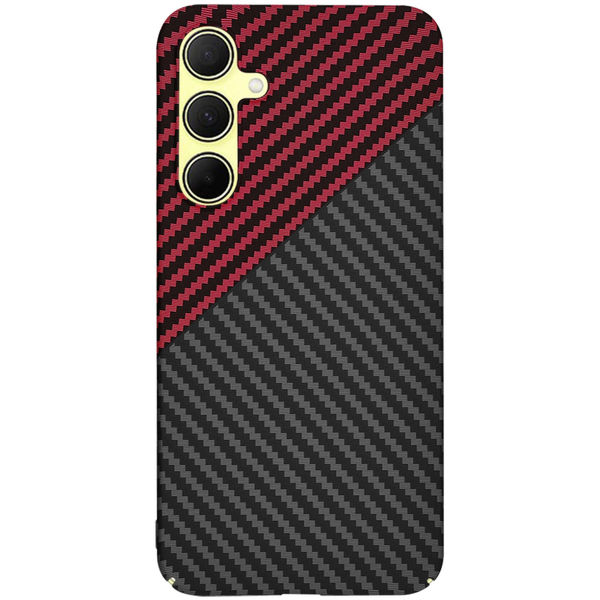 Techsuit - Carbonite FiberShell - Samsung Galaxy A35 5G - Red Vortex