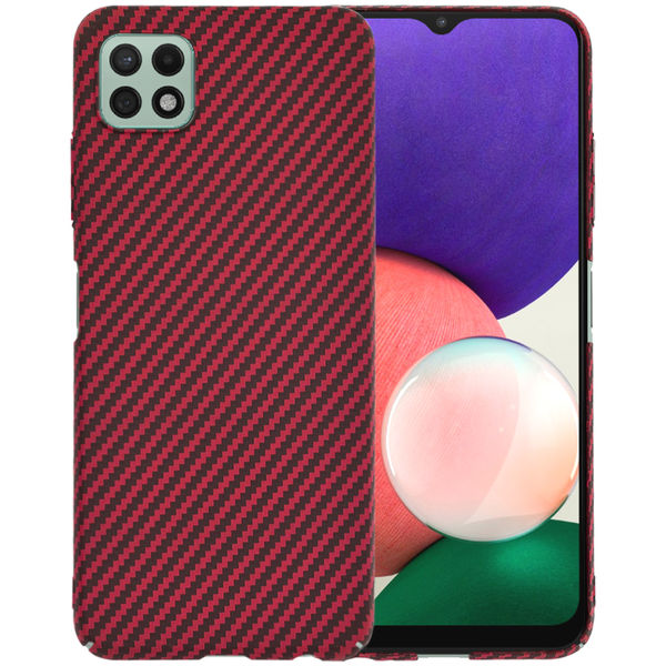 Techsuit - Carbonite FiberShell - Samsung Galaxy A22 5G - Red