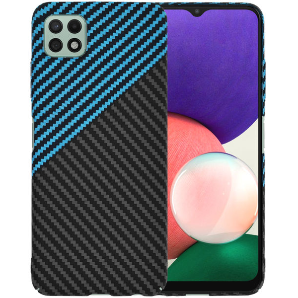 Techsuit - Carbonite FiberShell - Samsung Galaxy A22 5G - Blue Pulse