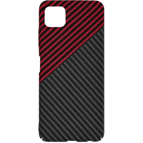 Techsuit - Carbonite FiberShell - Samsung Galaxy A22 5G - Red Vortex