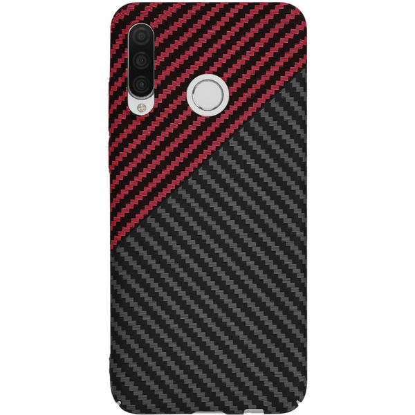 Techsuit - Carbonite FiberShell - Huawei P30 Lite / P30 Lite New Edition - Red Vortex