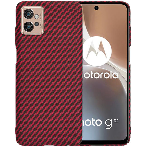 Techsuit - Carbonite FiberShell - Motorola Moto G32 - Red
