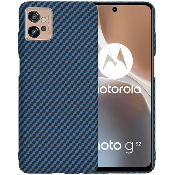 Techsuit - Carbonite FiberShell - Motorola Moto G32 - Cyan