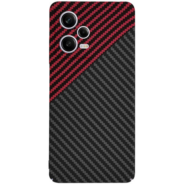Techsuit - Carbonite FiberShell - Xiaomi Redmi Note 12 Pro 5G - Red Vortex