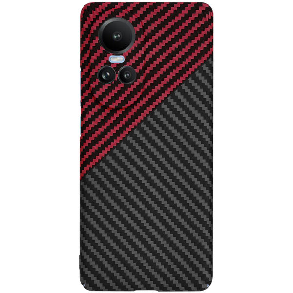 Techsuit - Carbonite FiberShell - Oppo Reno10 / Reno10 Pro - Red Vortex