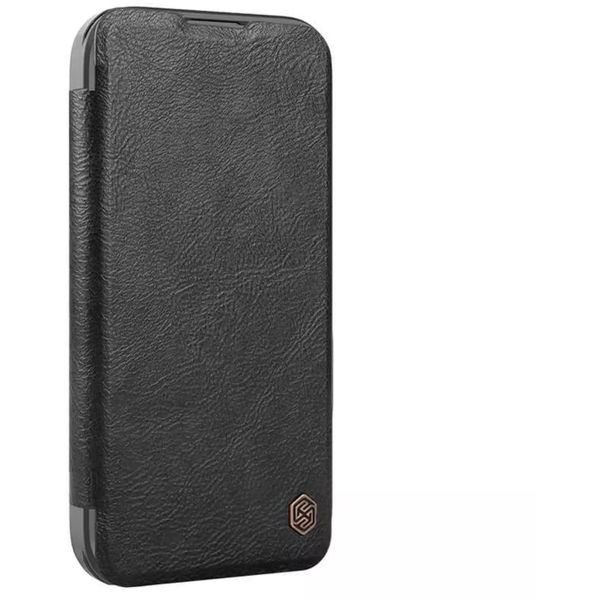 Nillkin - Qin Prop Leather Case - iPhone 16 - Black