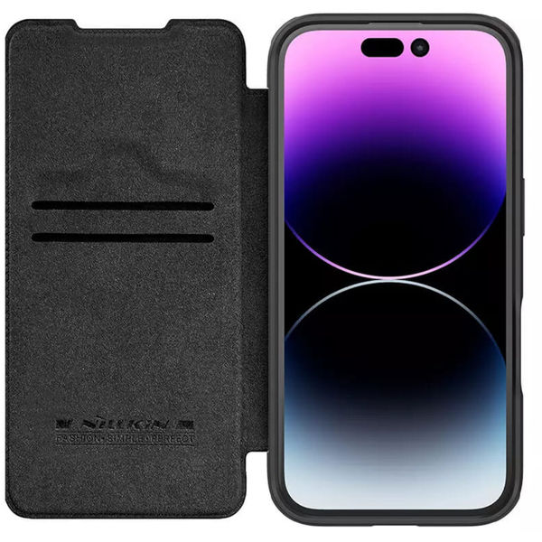 Nillkin - Qin Prop Leather Case - iPhone 16 - Black