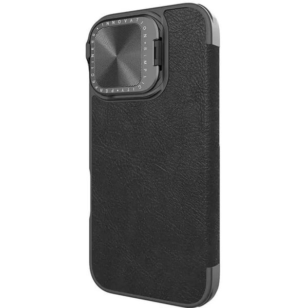 Nillkin - Qin Prop Leather Case - iPhone 16 - Black