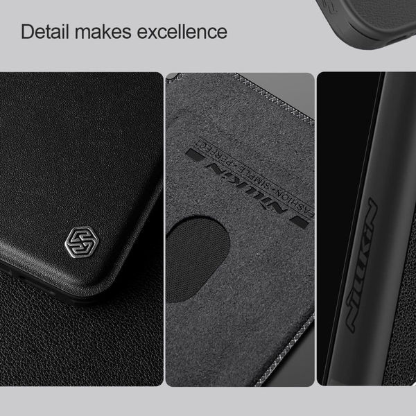 Nillkin - Qin Prop Leather Case - iPhone 16 - Black