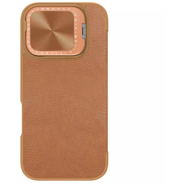 Nillkin - Qin Prop Leather Case - iPhone 16 Pro Max - Brown