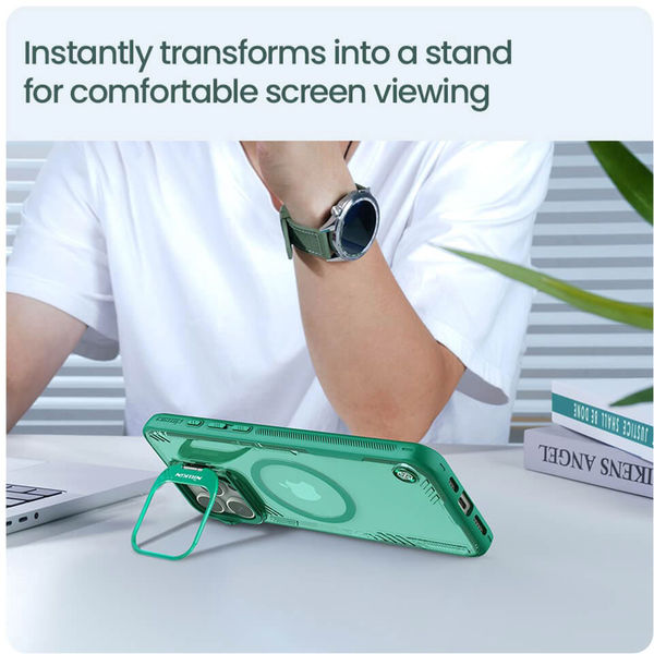 Nillkin - Iceblade Prop Magnetic (with Camera Cutout) - iPhone 16 Pro Max - Green