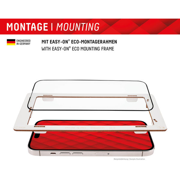 Displex - Premium Real Glass Full Cover - iPhone 16 Plus - Black