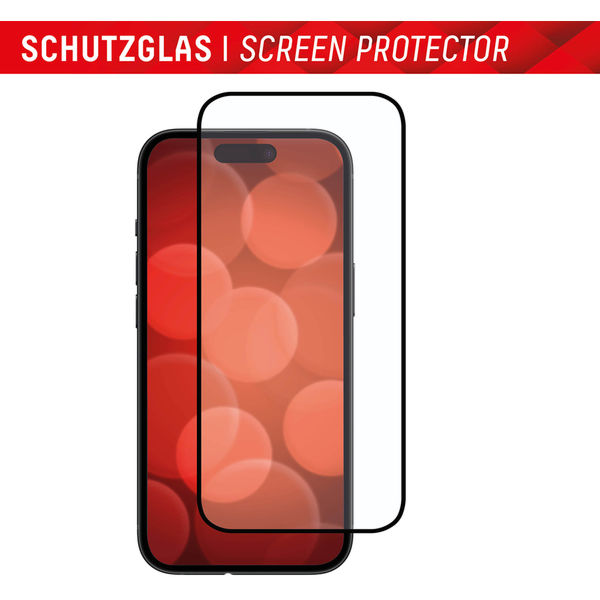 Displex - Premium Real Glass Full Cover - iPhone 16 Plus - Black