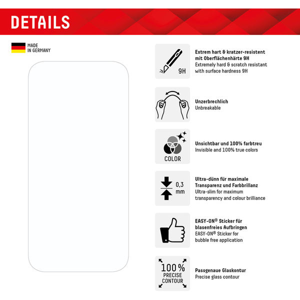 Displex - Premium Smart FlexiGlass - iPhone 16 Plus / iPhone 15 Pro Max / iPhone 15 Plus - Clear