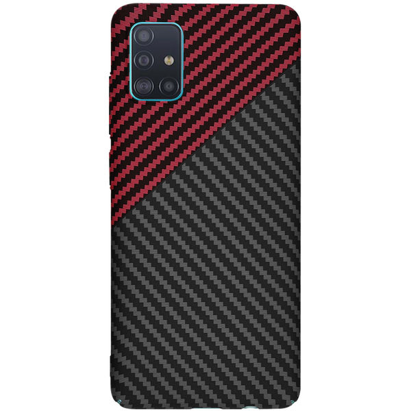 Techsuit - Carbonite FiberShell - Samsung Galaxy A51 4G - Red Vortex