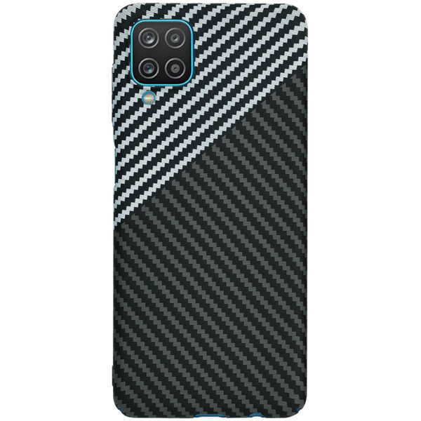 Techsuit - Carbonite FiberShell - Samsung Galaxy A12 / A12 Nacho / M12 / F12 - Stealth Gray