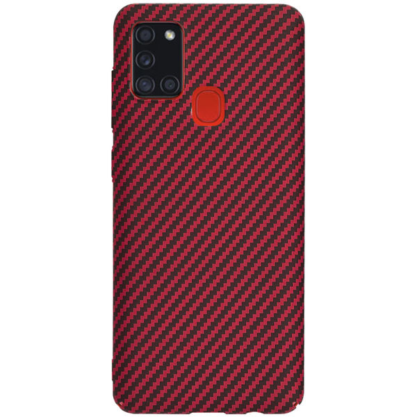 Techsuit - Carbonite FiberShell - Samsung Galaxy A21s - Red