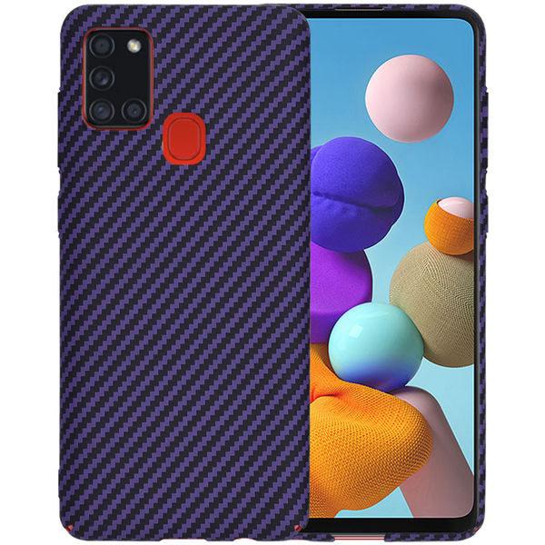 Techsuit - Carbonite FiberShell - Samsung Galaxy A21s - Purple
