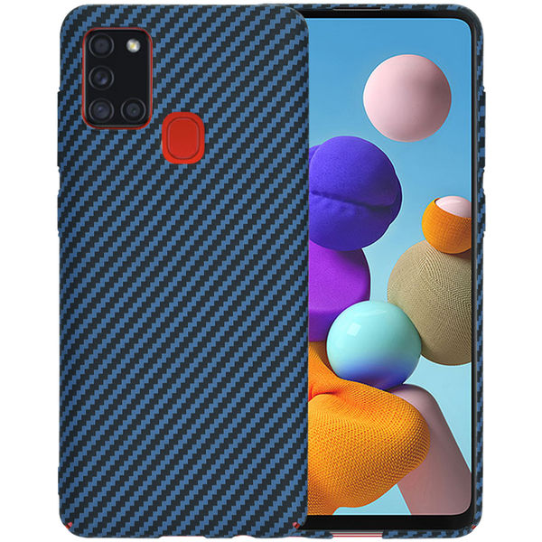 Techsuit - Carbonite FiberShell - Samsung Galaxy A21s - Cyan
