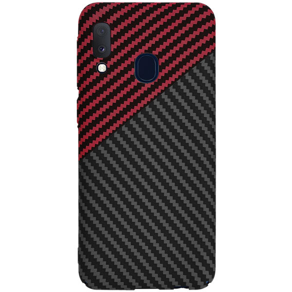 Techsuit - Carbonite FiberShell - Samsung Galaxy A20e - Red Vortex