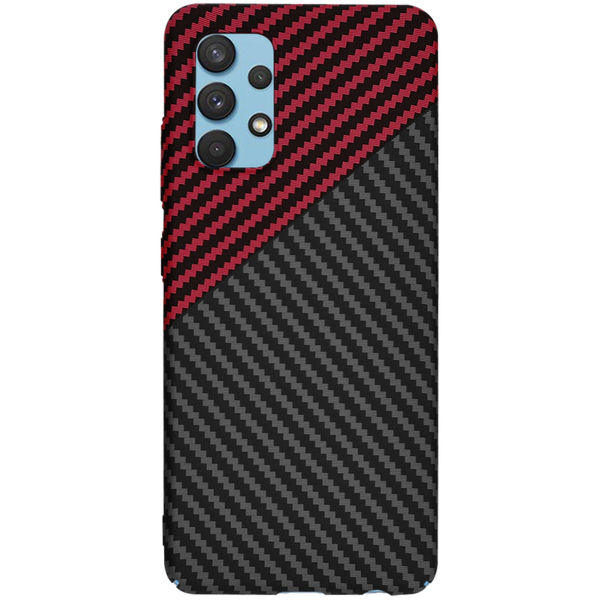 Techsuit - Carbonite FiberShell - Samsung Galaxy A32 4G - Red Vortex