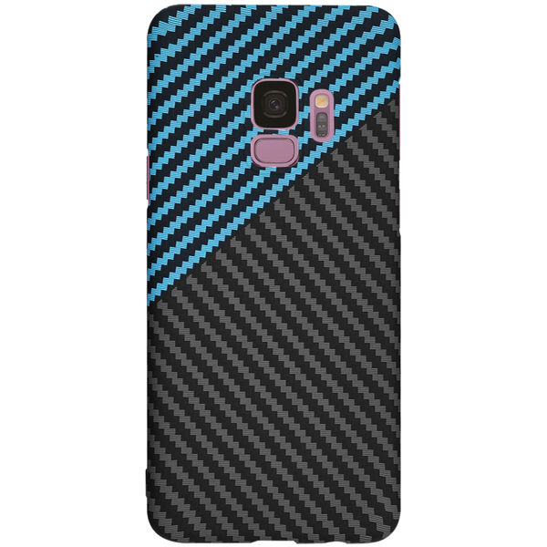 Techsuit - Carbonite FiberShell - Samsung Galaxy S9 - Blue Pulse