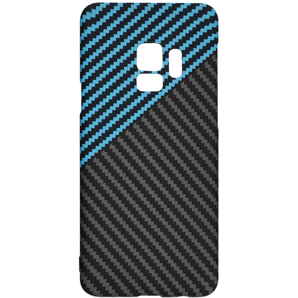 Techsuit - Carbonite FiberShell - Samsung Galaxy S9 - Blue Pulse