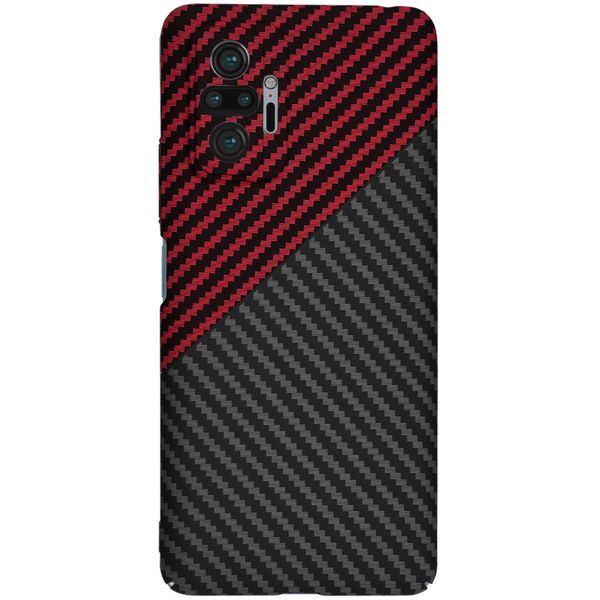 Techsuit - Carbonite FiberShell - Xiaomi Redmi Note 10 Pro / Note 10 Pro Max - Red Vortex