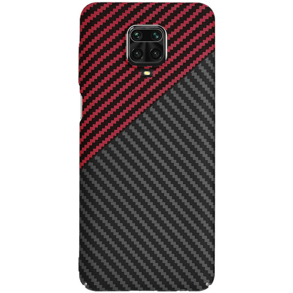 Techsuit - Carbonite FiberShell - Xiaomi Redmi Note 9S / Note 9 Pro / Note 9 Pro Max - Red Vortex