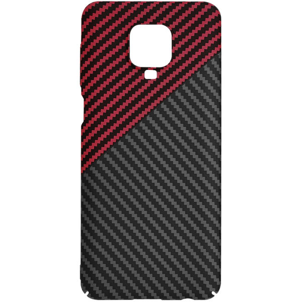 Techsuit - Carbonite FiberShell - Xiaomi Redmi Note 9S / Note 9 Pro / Note 9 Pro Max - Red Vortex