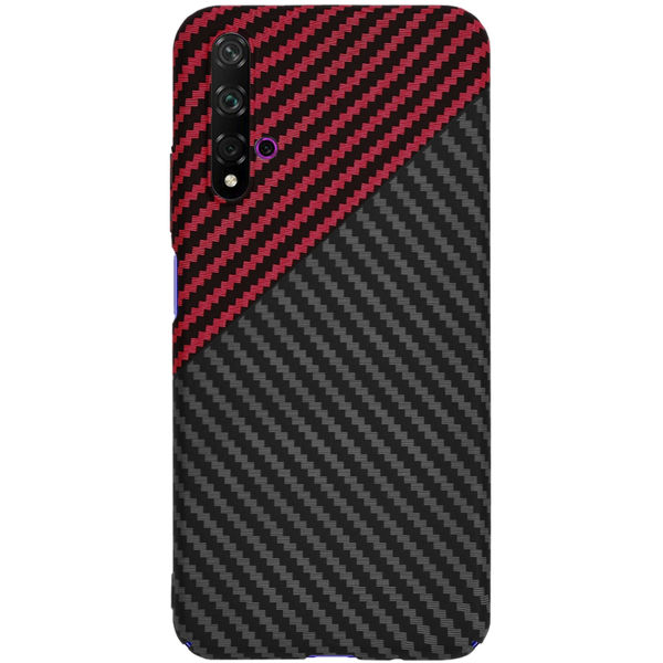Techsuit - Carbonite FiberShell - Huawei Nova 5T / Honor 20 - Red Vortex
