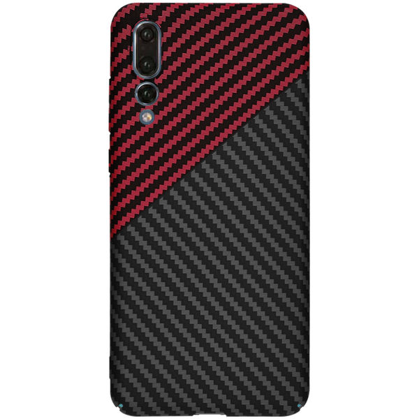 Techsuit - Carbonite FiberShell - Huawei P20 Pro - Red Vortex