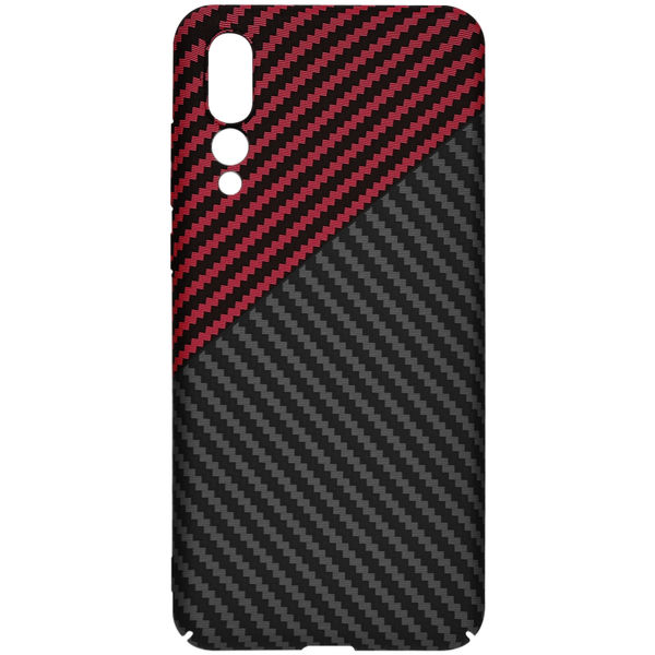 Techsuit - Carbonite FiberShell - Huawei P20 Pro - Red Vortex