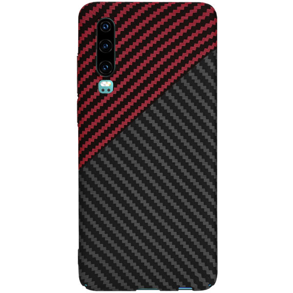 Techsuit - Carbonite FiberShell - Huawei P30 - Red Vortex