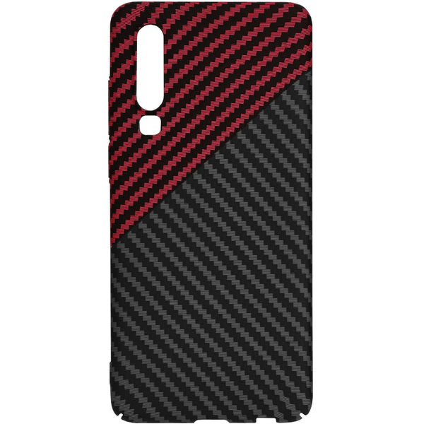 Techsuit - Carbonite FiberShell - Huawei P30 - Red Vortex